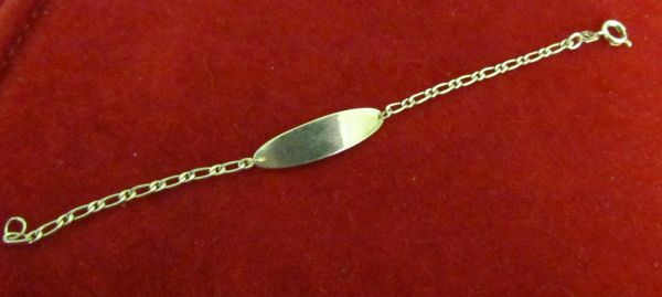 P15 - Pulseira Infantil com placa Lisa